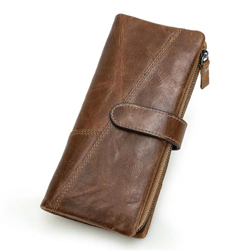 JGDSDMJG geldbörse Damen Modische Geldbörsen Für Und Herren, Lange Clutch Mit Handytasche Kartenhalter-Brown von JGDSDMJG