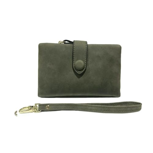 JGDSDMJG geldbörse Damen Neue Frauen Geldbörsen Kurze Hasp Pu Leder Multifunktion Ale Große Kapazität Geld Tasche Kleine Feste Münz Karten Halter Carteras-Armee Grün von JGDSDMJG