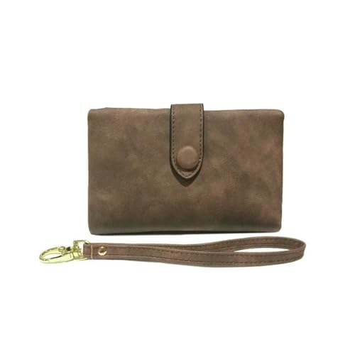 JGDSDMJG geldbörse Damen Neue Frauen Geldbörsen Kurze Hasp Pu Leder Multifunktion Ale Große Kapazität Geld Tasche Kleine Feste Münz Karten Halter Carteras-Schokolade von JGDSDMJG