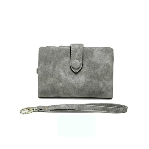 JGDSDMJG geldbörse Damen Neue Frauen Geldbörsen Kurze Hasp Pu Leder Multifunktion Ale Große Kapazität Geld Tasche Kleine Feste Münz Karten Halter Carteras-grau von JGDSDMJG