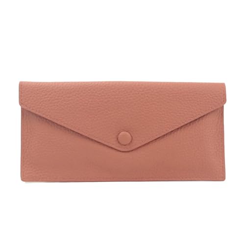 JGDSDMJG geldbörse Damen Pebble Grain Umschlagtasche Schlanke Lange Kartenhalter Clutch Bag Handytasche Geldbörse-Wassermelone Rot 2216 von JGDSDMJG