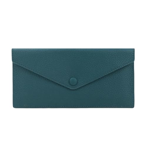 JGDSDMJG geldbörse Damen Pebble Grain Umschlagtasche Schlanke Lange Kartenhalter Clutch Bag Handytasche Geldbörse-blau 2216 von JGDSDMJG