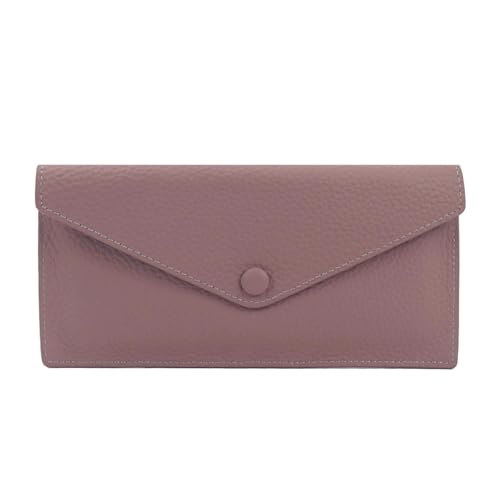 JGDSDMJG geldbörse Damen Pebble Grain Umschlagtasche Schlanke Lange Kartenhalter Clutch Bag Handytasche Geldbörse-lotuswurzel 2216 von JGDSDMJG