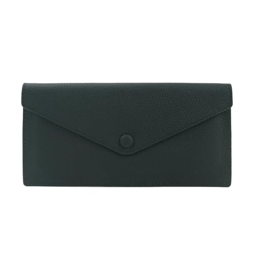 JGDSDMJG geldbörse Damen Pebble Grain Umschlagtasche Schlanke Lange Kartenhalter Clutch Bag Handytasche Geldbörse-schwarz 2216 von JGDSDMJG