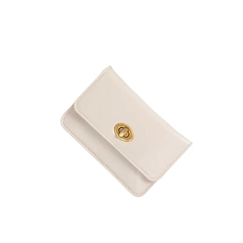 JGDSDMJG geldbörse Damen Vintage Kreditkartenetui Schlanke Schlossabdeckung Mini Geldbörse-White von JGDSDMJG