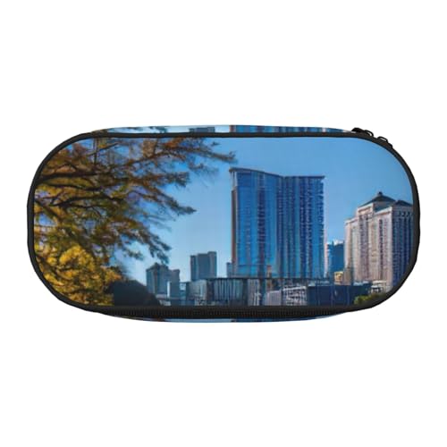 JGHHOUN Austin Federmäppchen mit Texas-Druck, geräumiges Stifteetui, Reißverschluss, hohe Kapazität, Make-up-Werkzeuge, Bürobedarf, Schwarz , Einheitsgröße, Taschen-Organizer JGHHOUN Austin Federmäppchen mit Texas-Druck, geräumiges Stifteetui, Reißverschluss, hohe Kapazität, Make-up-Werkzeuge, Bürobedarf, Schwarz , Einheitsgröße, Taschen-Organizer von JGHHOUN