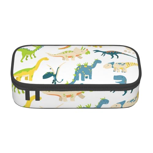 JGHHOUN Cartoon-Dinosaurier-Bilder, Druck, Teenager, große Aufbewahrung, Federmäppchen, Studenten, Schule, Reisen, wesentliche Schreibwaren von JGHHOUN