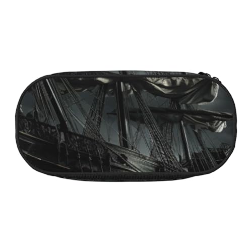 JGHHOUN Federmäppchen, Motiv: Altes Piratenschiff im Meer, geräumiges Stifteetui, Reißverschluss, hohe Kapazität, Make-up-Tools, Bürobedarf, Schwarz , Einheitsgröße, Taschen-Organizer JGHHOUN Federmäppchen, Motiv: Altes Piratenschiff im Meer, geräumiges Stifteetui, Reißverschluss, hohe Kapazität, Make-up-Tools, Bürobedarf, Schwarz , Einheitsgröße, Taschen-Organizer von JGHHOUN