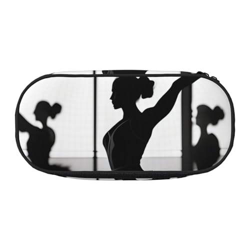 JGHHOUN Federmäppchen mit Aufdruck "Love Gymnastics", geräumiges Federmäppchen, Reißverschluss, hohe Kapazität, Make-up-Tools, Bürobedarf von JGHHOUN