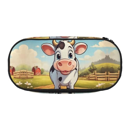 JGHHOUN Federmäppchen mit Cartoon-Milchkuh-Aufdruck, geräumiges Stifteetui, Reißverschluss, hohe Kapazität, Make-up-Tools, Bürobedarf, Schwarz , Einheitsgröße, Taschen-Organizer JGHHOUN Federmäppchen mit Cartoon-Milchkuh-Aufdruck, geräumiges Stifteetui, Reißverschluss, hohe Kapazität, Make-up-Tools, Bürobedarf, Schwarz , Einheitsgröße, Taschen-Organizer von JGHHOUN