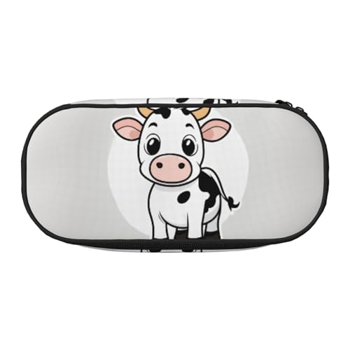 JGHHOUN Federmäppchen mit Cartoon-Milchkuh-Aufdruck, geräumiges Stifteetui, Reißverschluss, hohe Kapazität, Make-up-Tools, Bürobedarf, Schwarz , Einheitsgröße, Taschen-Organizer JGHHOUN Federmäppchen mit Cartoon-Milchkuh-Aufdruck, geräumiges Stifteetui, Reißverschluss, hohe Kapazität, Make-up-Tools, Bürobedarf, Schwarz , Einheitsgröße, Taschen-Organizer von JGHHOUN