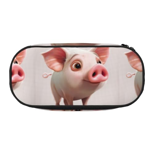 JGHHOUN Federmäppchen mit Cartoon-Schweine-Aufdruck, geräumiges Stifteetui, Reißverschluss, hohe Kapazität, Make-up-Tools, Bürobedarf, Schwarz , Einheitsgröße, Taschen-Organizer JGHHOUN Federmäppchen mit Cartoon-Schweine-Aufdruck, geräumiges Stifteetui, Reißverschluss, hohe Kapazität, Make-up-Tools, Bürobedarf, Schwarz , Einheitsgröße, Taschen-Organizer von JGHHOUN