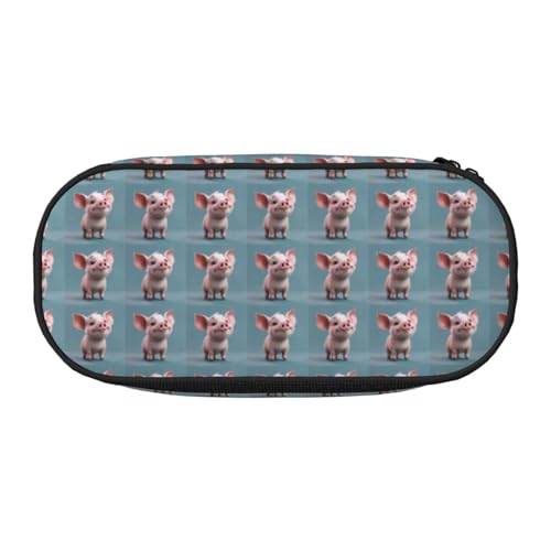 JGHHOUN Federmäppchen mit Cartoon-Schweine-Aufdruck, geräumiges Stifteetui, Reißverschluss, hohe Kapazität, Make-up-Tools, Bürobedarf, Schwarz , Einheitsgröße, Taschen-Organizer JGHHOUN Federmäppchen mit Cartoon-Schweine-Aufdruck, geräumiges Stifteetui, Reißverschluss, hohe Kapazität, Make-up-Tools, Bürobedarf, Schwarz , Einheitsgröße, Taschen-Organizer von JGHHOUN