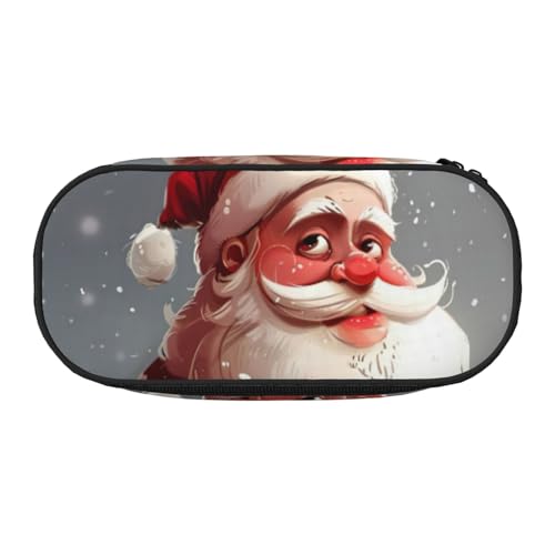 JGHHOUN Federmäppchen mit Cartoon-Weihnachtsmann-Druck, geräumiges Stifteetui, Reißverschluss, hohe Kapazität, Make-up-Werkzeuge, Bürobedarf, Schwarz , Einheitsgröße, Taschen-Organizer JGHHOUN Federmäppchen mit Cartoon-Weihnachtsmann-Druck, geräumiges Stifteetui, Reißverschluss, hohe Kapazität, Make-up-Werkzeuge, Bürobedarf, Schwarz , Einheitsgröße, Taschen-Organizer von JGHHOUN