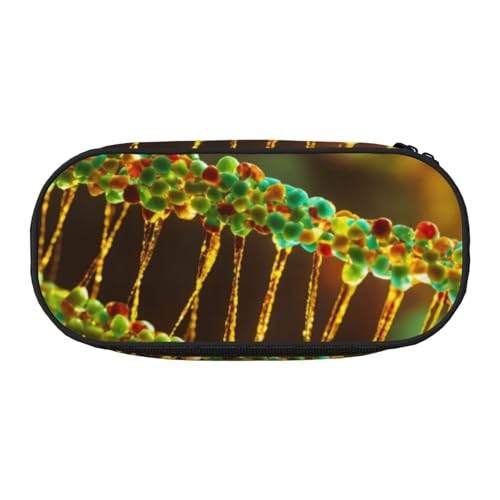 JGHHOUN Federmäppchen mit DNA-Kette, Fotodruck, geräumiges Stifteetui, Reißverschluss, hohe Kapazität, Make-up-Tools, Bürobedarf von JGHHOUN