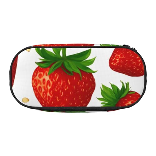 JGHHOUN Federmäppchen mit Erdbeer-Aufdruck, geräumiges Stifteetui, Reißverschluss, hohe Kapazität, Make-up-Tools, Bürobedarf, Schwarz , Einheitsgröße, Taschen-Organizer JGHHOUN Federmäppchen mit Erdbeer-Aufdruck, geräumiges Stifteetui, Reißverschluss, hohe Kapazität, Make-up-Tools, Bürobedarf, Schwarz , Einheitsgröße, Taschen-Organizer von JGHHOUN