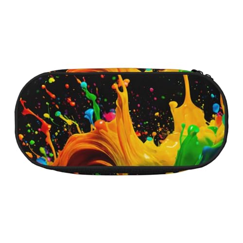 JGHHOUN Federmäppchen mit Farbspritzer-Hintergrund, geräumiges Stifteetui, Reißverschluss, hohe Kapazität, Make-up-Tools, Bürobedarf, Schwarz , Einheitsgröße, Taschen-Organizer JGHHOUN Federmäppchen mit Farbspritzer-Hintergrund, geräumiges Stifteetui, Reißverschluss, hohe Kapazität, Make-up-Tools, Bürobedarf, Schwarz , Einheitsgröße, Taschen-Organizer von JGHHOUN