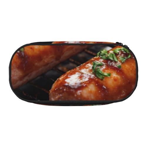 JGHHOUN Federmäppchen mit Fast-Food-Druck, geräumiges Stifteetui, Reißverschluss, hohe Kapazität, Make-up-Tools, Bürobedarf von JGHHOUN