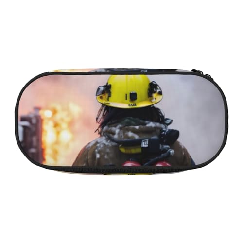 JGHHOUN Federmäppchen mit Feuerwehrmann-Motiv, geräumiges Federmäppchen, Reißverschluss, hohe Kapazität, Make-up-Tools, Bürobedarf, Schwarz , Einheitsgröße, Taschen-Organizer JGHHOUN Federmäppchen mit Feuerwehrmann-Motiv, geräumiges Federmäppchen, Reißverschluss, hohe Kapazität, Make-up-Tools, Bürobedarf, Schwarz , Einheitsgröße, Taschen-Organizer von JGHHOUN