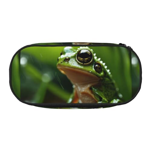 JGHHOUN Federmäppchen mit Frosch- und Regenaufdruck, geräumiges Stifteetui, Reißverschluss, hohe Kapazität, Make-up-Tools, Bürobedarf, Schwarz , Einheitsgröße, Taschen-Organizer JGHHOUN Federmäppchen mit Frosch- und Regenaufdruck, geräumiges Stifteetui, Reißverschluss, hohe Kapazität, Make-up-Tools, Bürobedarf, Schwarz , Einheitsgröße, Taschen-Organizer von JGHHOUN