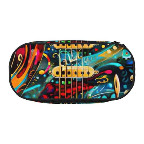 JGHHOUN Federmäppchen mit Gitarren-Motiv, geräumiges Stifteetui, Reißverschluss, hohe Kapazität, Make-up-Tools, Bürobedarf, Schwarz , Einheitsgröße, Taschen-Organizer JGHHOUN Federmäppchen mit Gitarren-Motiv, geräumiges Stifteetui, Reißverschluss, hohe Kapazität, Make-up-Tools, Bürobedarf, Schwarz , Einheitsgröße, Taschen-Organizer von JGHHOUN