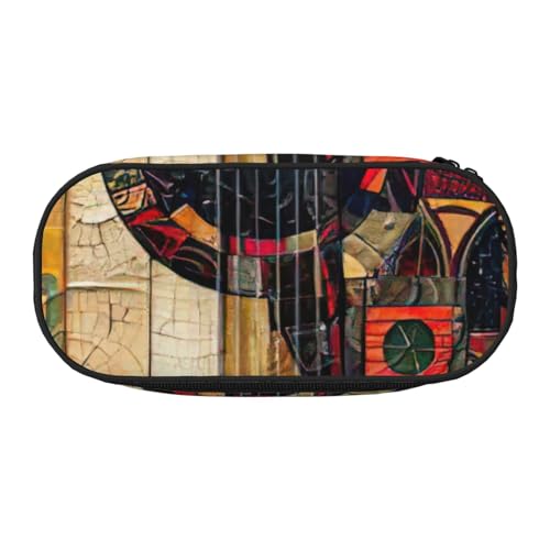 JGHHOUN Federmäppchen mit Gitarren-Motiv, geräumiges Stifteetui, Reißverschluss, hohe Kapazität, Make-up-Tools, Bürobedarf, Schwarz , Einheitsgröße, Taschen-Organizer JGHHOUN Federmäppchen mit Gitarren-Motiv, geräumiges Stifteetui, Reißverschluss, hohe Kapazität, Make-up-Tools, Bürobedarf, Schwarz , Einheitsgröße, Taschen-Organizer von JGHHOUN