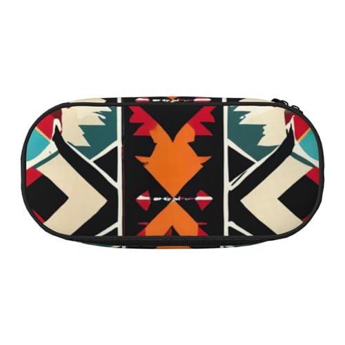 JGHHOUN Federmäppchen mit Indianer-Muster, geräumiges Stifteetui, Reißverschluss, hohe Kapazität, Make-up-Tools, Bürobedarf, Schwarz , Einheitsgröße, Taschen-Organizer JGHHOUN Federmäppchen mit Indianer-Muster, geräumiges Stifteetui, Reißverschluss, hohe Kapazität, Make-up-Tools, Bürobedarf, Schwarz , Einheitsgröße, Taschen-Organizer von JGHHOUN