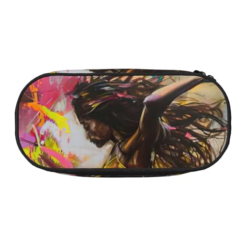 JGHHOUN Federmäppchen mit Musikaufdruck, geräumiges Stifteetui, Reißverschluss, hohe Kapazität, Make-up-Tools, Bürobedarf von JGHHOUN