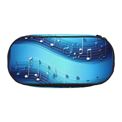 JGHHOUN Federmäppchen mit Musiknoten-Aufdruck, geräumiges Federmäppchen, Reißverschluss, hohe Kapazität, Make-up-Tools, Bürobedarf, Himmelblau JGHHOUN Federmäppchen mit Musiknoten-Aufdruck, geräumiges Federmäppchen, Reißverschluss, hohe Kapazität, Make-up-Tools, Bürobedarf, Himmelblau von JGHHOUN