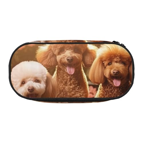 JGHHOUN Federmäppchen mit Pudel-Motiv, geräumiges Federmäppchen, Reißverschluss, hohe Kapazität, Make-up-Tools, Bürobedarf, Schwarz , Einheitsgröße, Taschen-Organizer JGHHOUN Federmäppchen mit Pudel-Motiv, geräumiges Federmäppchen, Reißverschluss, hohe Kapazität, Make-up-Tools, Bürobedarf, Schwarz , Einheitsgröße, Taschen-Organizer von JGHHOUN