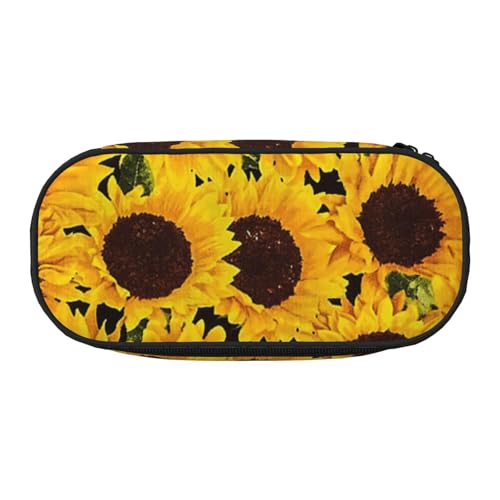 JGHHOUN Federmäppchen mit Sonnenblumen-Aufdruck, geräumiges Stifteetui, Reißverschluss, hohe Kapazität, Make-up-Tools, Bürobedarf, Schwarz , Einheitsgröße, Taschen-Organizer JGHHOUN Federmäppchen mit Sonnenblumen-Aufdruck, geräumiges Stifteetui, Reißverschluss, hohe Kapazität, Make-up-Tools, Bürobedarf, Schwarz , Einheitsgröße, Taschen-Organizer von JGHHOUN