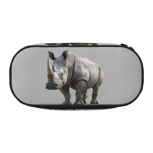 JGHHOUN Federmäppchen mit Tier-Nashorn-Aufdruck, geräumiges Stifteetui, Reißverschluss, hohe Kapazität, Make-up-Tools, Bürobedarf, Schwarz , Einheitsgröße, Taschen-Organizer JGHHOUN Federmäppchen mit Tier-Nashorn-Aufdruck, geräumiges Stifteetui, Reißverschluss, hohe Kapazität, Make-up-Tools, Bürobedarf, Schwarz , Einheitsgröße, Taschen-Organizer von JGHHOUN