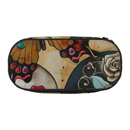 JGHHOUN Federmäppchen mit Totenkopf-Motiv, geräumiges Federmäppchen, Reißverschluss, hohe Kapazität, Make-up-Tools, Bürobedarf, Schwarz , Einheitsgröße, Taschen-Organizer JGHHOUN Federmäppchen mit Totenkopf-Motiv, geräumiges Federmäppchen, Reißverschluss, hohe Kapazität, Make-up-Tools, Bürobedarf, Schwarz , Einheitsgröße, Taschen-Organizer von JGHHOUN