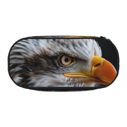 JGHHOUN Federmäppchen mit Weißkopfseeadler-Aufdruck, geräumiges Stifteetui, Reißverschluss, hohe Kapazität, Make-up-Tools, Bürobedarf, Schwarz , Einheitsgröße, Taschen-Organizer JGHHOUN Federmäppchen mit Weißkopfseeadler-Aufdruck, geräumiges Stifteetui, Reißverschluss, hohe Kapazität, Make-up-Tools, Bürobedarf, Schwarz , Einheitsgröße, Taschen-Organizer von JGHHOUN