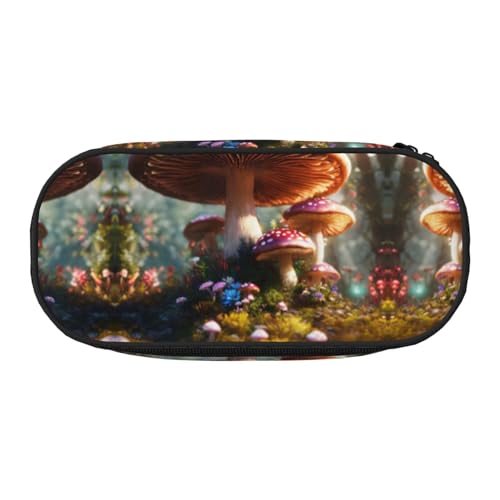 JGHHOUN Federmäppchen mit Wildpilz-Aufdruck, geräumiges Stifteetui, Reißverschluss, hohe Kapazität, Make-up-Tools, Bürobedarf, Schwarz , Einheitsgröße, Taschen-Organizer JGHHOUN Federmäppchen mit Wildpilz-Aufdruck, geräumiges Stifteetui, Reißverschluss, hohe Kapazität, Make-up-Tools, Bürobedarf, Schwarz , Einheitsgröße, Taschen-Organizer von JGHHOUN