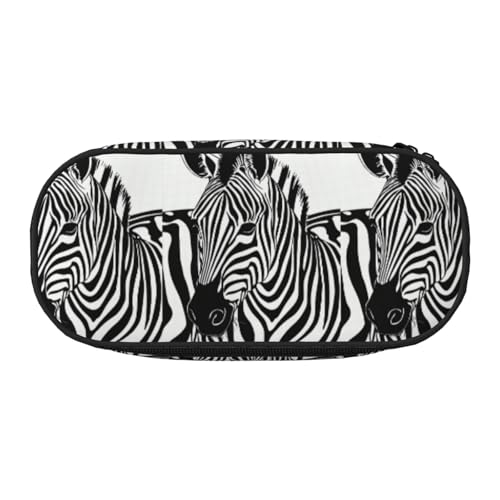 JGHHOUN Federmäppchen mit Zebra-Druck, geräumiges Stifteetui, Reißverschluss, hohe Kapazität, Make-up-Tools, Bürobedarf, Schwarz , Einheitsgröße, Taschen-Organizer JGHHOUN Federmäppchen mit Zebra-Druck, geräumiges Stifteetui, Reißverschluss, hohe Kapazität, Make-up-Tools, Bürobedarf, Schwarz , Einheitsgröße, Taschen-Organizer von JGHHOUN