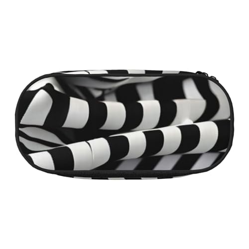 JGHHOUN Federmäppchen mit Zebra-ähnlichem Aufdruck, geräumiges Stifteetui, Reißverschluss, hohe Kapazität, Make-up-Tools, Bürobedarf von JGHHOUN