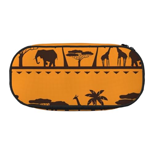 JGHHOUN Federmäppchen mit afrikanischem Tierdruck, geräumiges Stifteetui mit Reißverschluss, hohe Kapazität, Make-up-Werkzeuge, Bürobedarf, Schwarz , Einheitsgröße, Taschen-Organizer JGHHOUN Federmäppchen mit afrikanischem Tierdruck, geräumiges Stifteetui mit Reißverschluss, hohe Kapazität, Make-up-Werkzeuge, Bürobedarf, Schwarz , Einheitsgröße, Taschen-Organizer von JGHHOUN