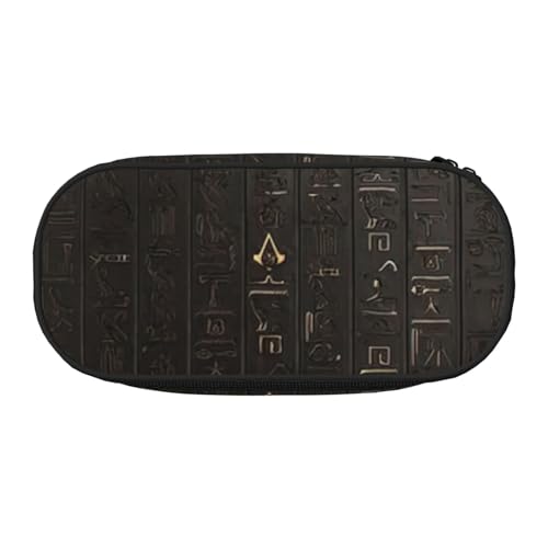JGHHOUN Federmäppchen mit antikem ägyptischem Hieroglyphen-Druck, geräumiges Stifteetui, Reißverschluss, hohe Kapazität, Make-up-Tools, Bürobedarf, Schwarz , Einheitsgröße, Taschen-Organizer JGHHOUN Federmäppchen mit antikem ägyptischem Hieroglyphen-Druck, geräumiges Stifteetui, Reißverschluss, hohe Kapazität, Make-up-Tools, Bürobedarf, Schwarz , Einheitsgröße, Taschen-Organizer von JGHHOUN