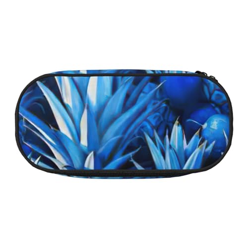 JGHHOUN Federmäppchen mit blauem Ananas-Aufdruck, geräumiges Stifteetui, Reißverschluss, hohe Kapazität, Make-up-Tools, Bürobedarf, Schwarz , Einheitsgröße, Taschen-Organizer JGHHOUN Federmäppchen mit blauem Ananas-Aufdruck, geräumiges Stifteetui, Reißverschluss, hohe Kapazität, Make-up-Tools, Bürobedarf, Schwarz , Einheitsgröße, Taschen-Organizer von JGHHOUN