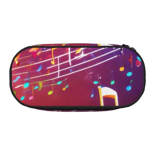 JGHHOUN Federmäppchen mit buntem Musiknoten-Aufdruck, geräumiges Stifteetui, Reißverschluss, hohe Kapazität, Make-up-Tools, Bürobedarf, Schwarz , Einheitsgröße, Taschen-Organizer JGHHOUN Federmäppchen mit buntem Musiknoten-Aufdruck, geräumiges Stifteetui, Reißverschluss, hohe Kapazität, Make-up-Tools, Bürobedarf, Schwarz , Einheitsgröße, Taschen-Organizer von JGHHOUN