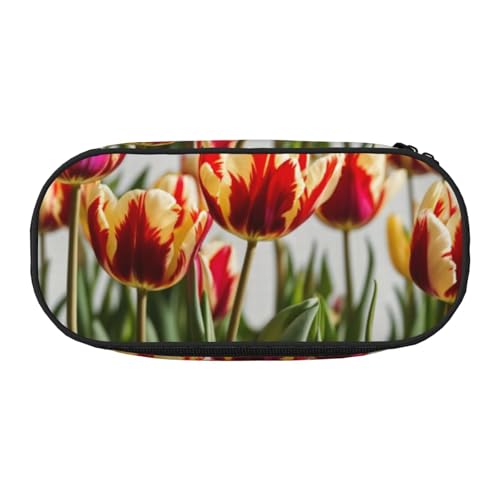 JGHHOUN Federmäppchen mit buntem Tulpenmuster, geräumiges Stifteetui, Reißverschluss, hohe Kapazität, Make-up-Werkzeuge, Bürobedarf, Schwarz , Einheitsgröße, Taschen-Organizer JGHHOUN Federmäppchen mit buntem Tulpenmuster, geräumiges Stifteetui, Reißverschluss, hohe Kapazität, Make-up-Werkzeuge, Bürobedarf, Schwarz , Einheitsgröße, Taschen-Organizer von JGHHOUN