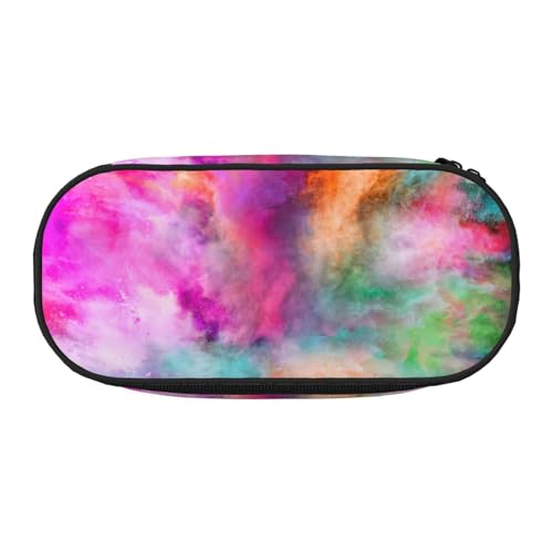 JGHHOUN Federmäppchen mit farbigem Explosionsdruck, geräumiges Stifteetui, Reißverschluss, hohe Kapazität, Make-up-Werkzeuge, Bürobedarf von JGHHOUN