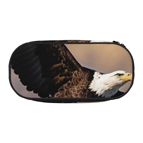 JGHHOUN Federmäppchen mit fliegendem Adler-Druck, geräumiges Stifteetui, Reißverschluss, hohe Kapazität, Make-up-Tools, Bürobedarf, Schwarz , Einheitsgröße, Taschen-Organizer JGHHOUN Federmäppchen mit fliegendem Adler-Druck, geräumiges Stifteetui, Reißverschluss, hohe Kapazität, Make-up-Tools, Bürobedarf, Schwarz , Einheitsgröße, Taschen-Organizer von JGHHOUN