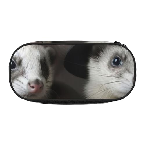 JGHHOUN Federmäppchen mit französischem Frettchen-Motiv, geräumiges Federmäppchen, Reißverschluss, hohe Kapazität, Make-up-Werkzeuge, Bürobedarf, Schwarz , Einheitsgröße, Taschen-Organizer JGHHOUN Federmäppchen mit französischem Frettchen-Motiv, geräumiges Federmäppchen, Reißverschluss, hohe Kapazität, Make-up-Werkzeuge, Bürobedarf, Schwarz , Einheitsgröße, Taschen-Organizer von JGHHOUN
