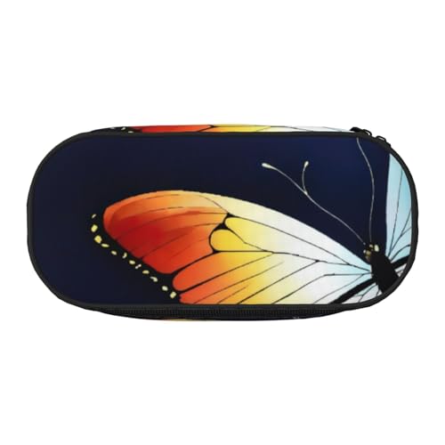 JGHHOUN Federmäppchen mit niedlichem Schmetterlings-Aufdruck, geräumiges Stifteetui, Reißverschluss, hohe Kapazität, Make-up-Tools, Bürobedarf, Schwarz , Einheitsgröße, Taschen-Organizer JGHHOUN Federmäppchen mit niedlichem Schmetterlings-Aufdruck, geräumiges Stifteetui, Reißverschluss, hohe Kapazität, Make-up-Tools, Bürobedarf, Schwarz , Einheitsgröße, Taschen-Organizer von JGHHOUN