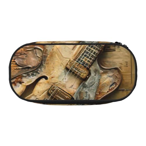 JGHHOUN Federmäppchen mit schönem Gitarrendruck, geräumiges Stifteetui mit Reißverschluss, hohe Kapazität, Make-up-Werkzeuge, Bürobedarf, Schwarz , Einheitsgröße, Taschen-Organizer JGHHOUN Federmäppchen mit schönem Gitarrendruck, geräumiges Stifteetui mit Reißverschluss, hohe Kapazität, Make-up-Werkzeuge, Bürobedarf, Schwarz , Einheitsgröße, Taschen-Organizer von JGHHOUN