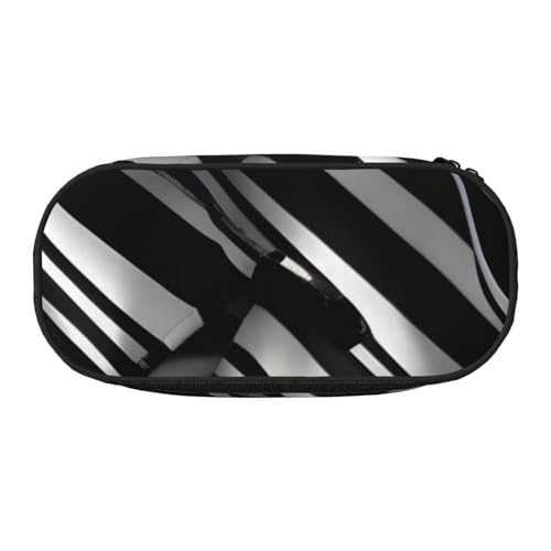 JGHHOUN Federmäppchen mit schwarz-weißem Karomuster, geräumiges Stifteetui mit Reißverschluss, hohe Kapazität, Make-up-Tools, Bürobedarf JGHHOUN Federmäppchen mit schwarz-weißem Karomuster, geräumiges Stifteetui mit Reißverschluss, hohe Kapazität, Make-up-Tools, Bürobedarf von JGHHOUN