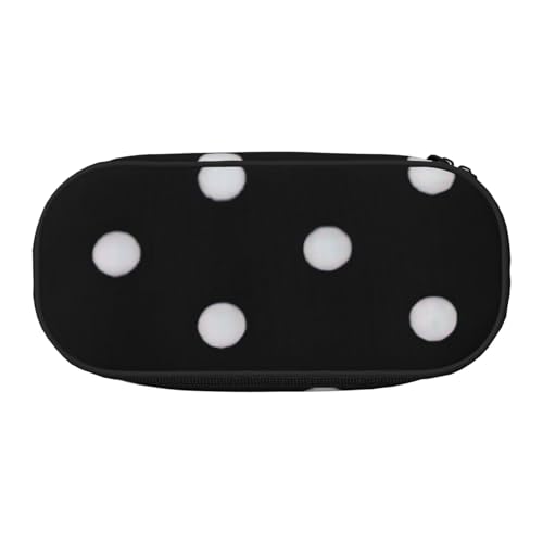 JGHHOUN Federmäppchen mit schwarz-weißem Punktemuster, geräumiges Stifteetui, Reißverschluss, hohe Kapazität, Make-up-Tools, Bürobedarf JGHHOUN Federmäppchen mit schwarz-weißem Punktemuster, geräumiges Stifteetui, Reißverschluss, hohe Kapazität, Make-up-Tools, Bürobedarf von JGHHOUN