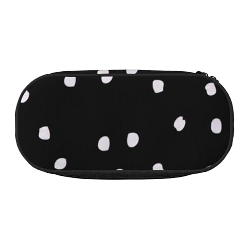 JGHHOUN Federmäppchen mit schwarz-weißen Punkten, geräumiges Stifteetui mit Reißverschluss, hohe Kapazität, Make-up-Tools, Bürobedarf JGHHOUN Federmäppchen mit schwarz-weißen Punkten, geräumiges Stifteetui mit Reißverschluss, hohe Kapazität, Make-up-Tools, Bürobedarf von JGHHOUN